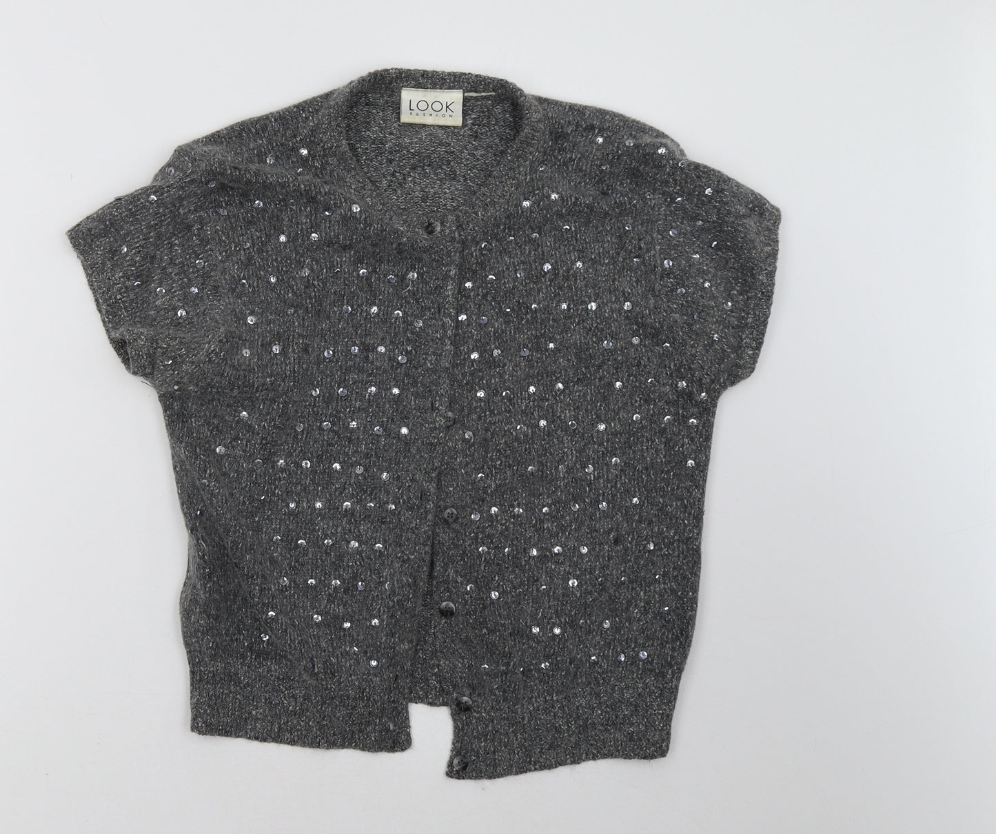 Look Womens Grey   Cardigan Jumper Size 16