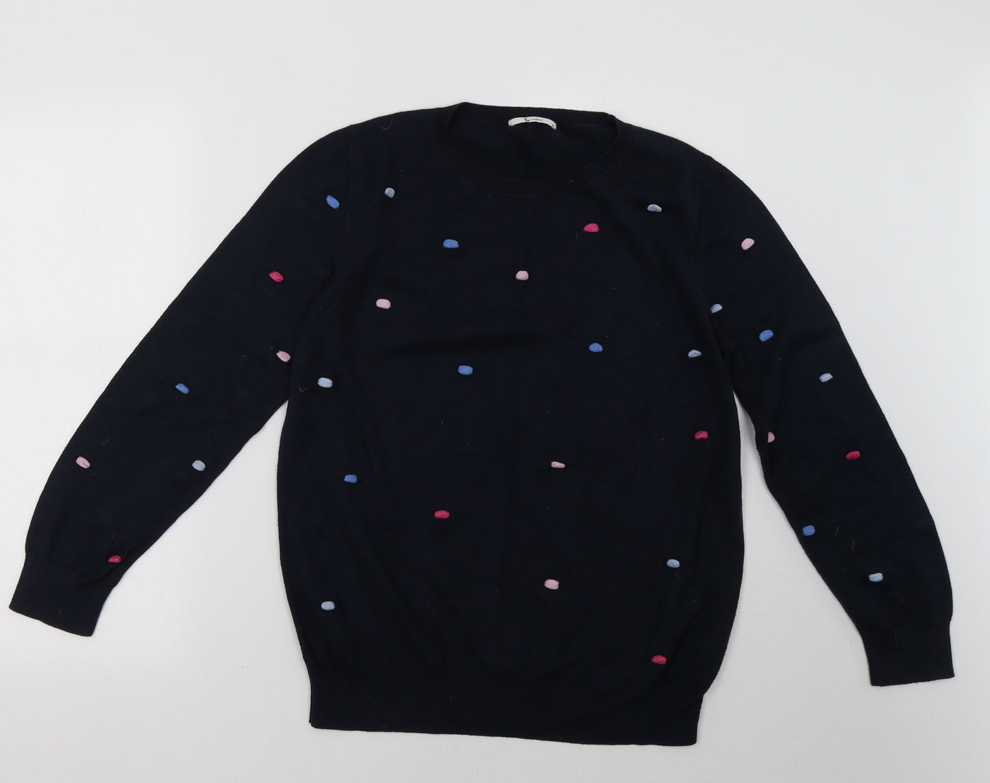 Sainsburys Womens Blue Polka Dot  Pullover Sweatshirt Size 14