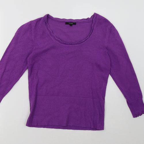 Linea Womens Purple   Pullover Sweatshirt Size S