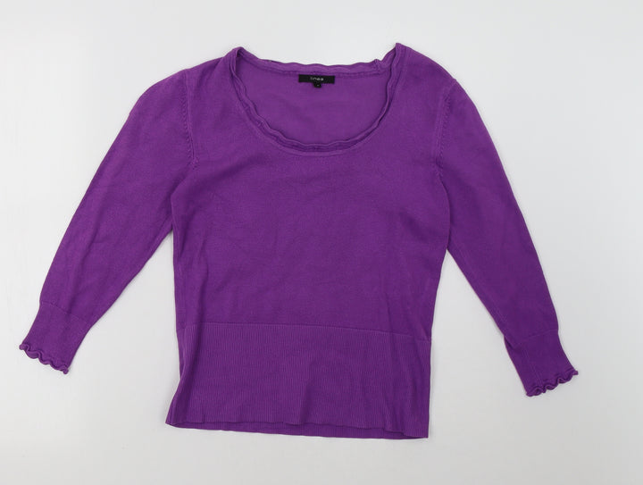 Linea Womens Purple   Pullover Sweatshirt Size S