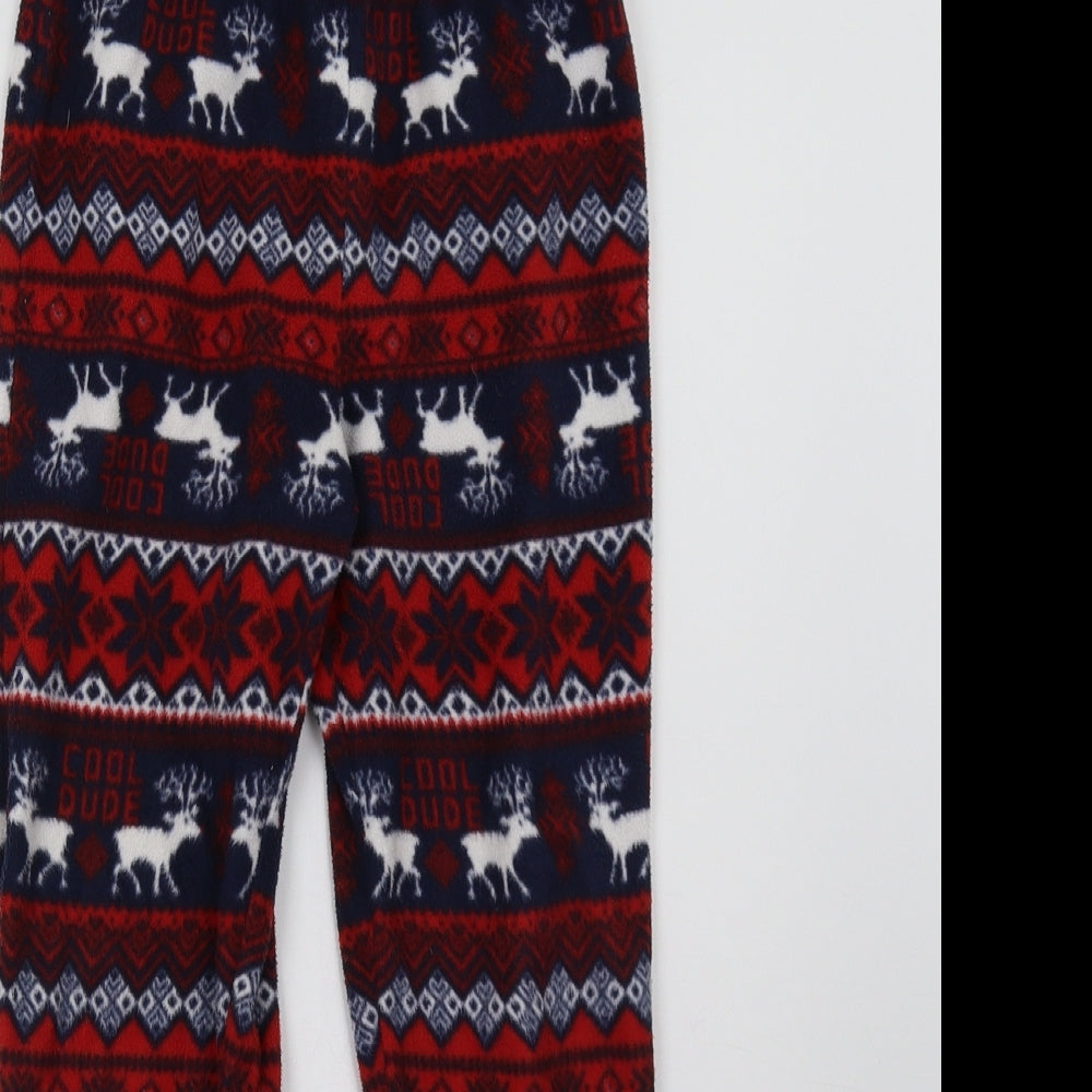 George Boys Red Geometric   Pyjama Pants Size 8-9 Years  - christmas