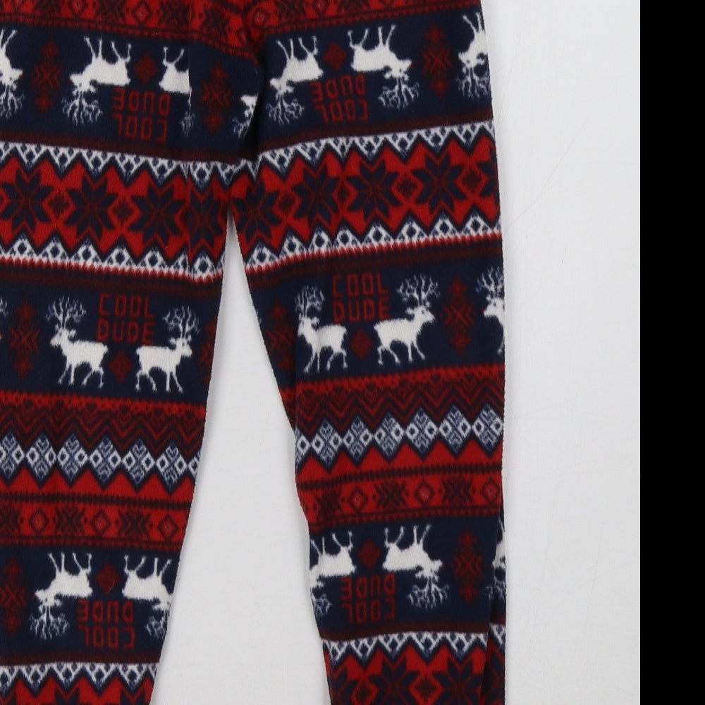 George Boys Red Geometric   Pyjama Pants Size 8-9 Years  - christmas