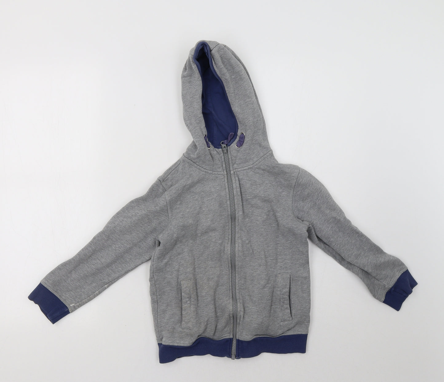 John Lewis Boys Grey   Full Zip Hoodie Size 8 Years
