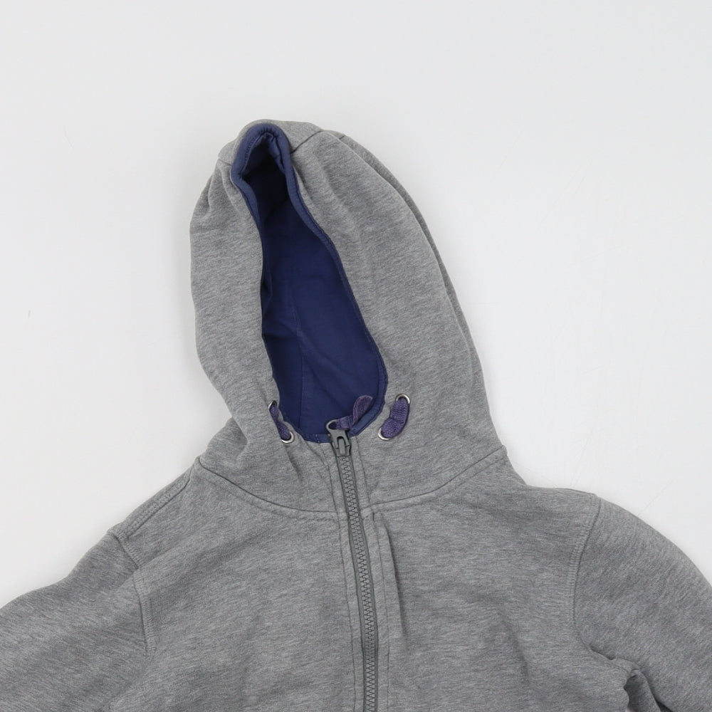 John Lewis Boys Grey   Full Zip Hoodie Size 8 Years