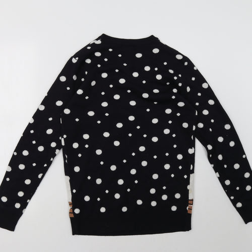 Brave Soul Mens Blue Polka Dot  Pullover Sweatshirt Size S  - christmas