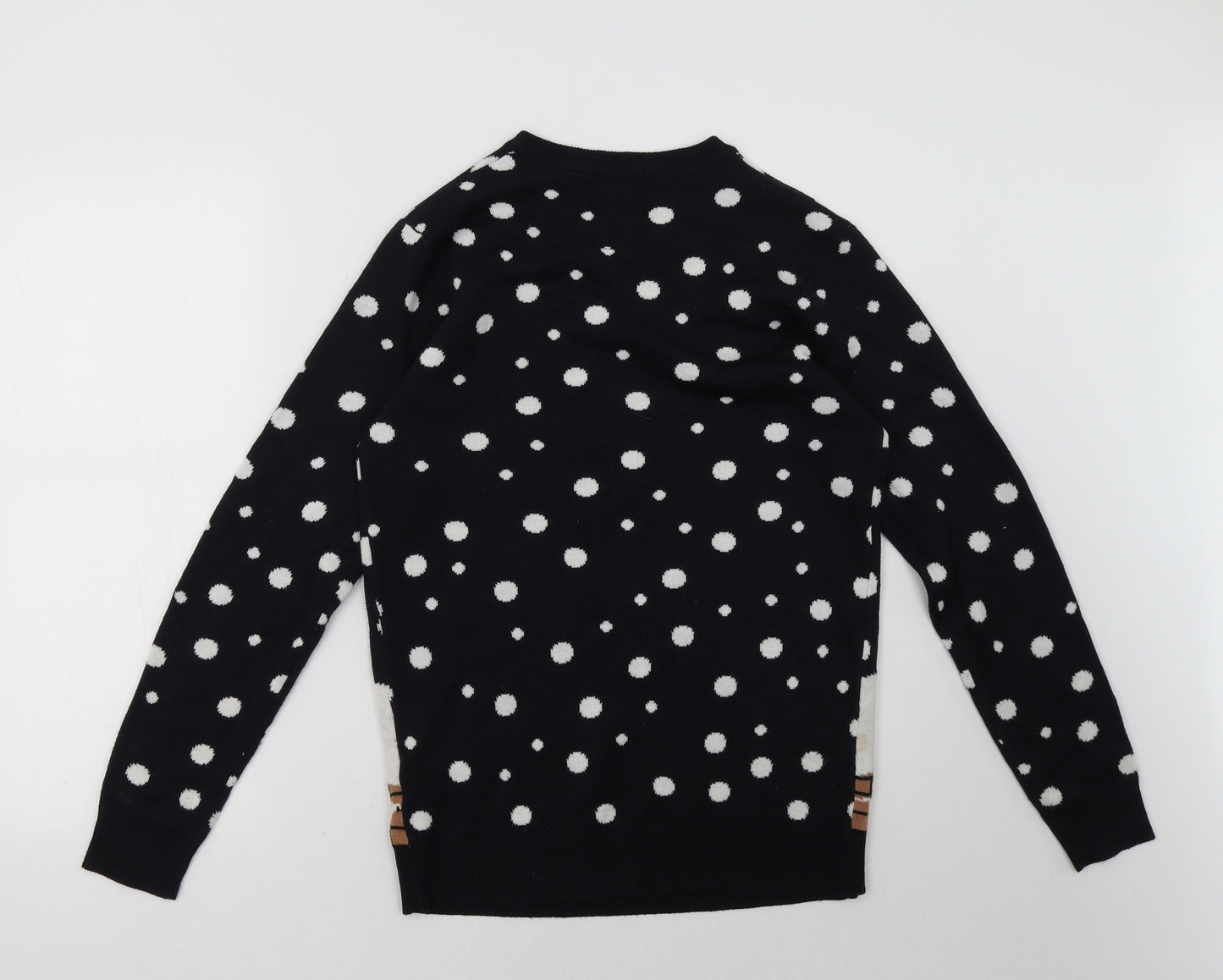 Brave Soul Mens Blue Polka Dot  Pullover Sweatshirt Size S  - christmas