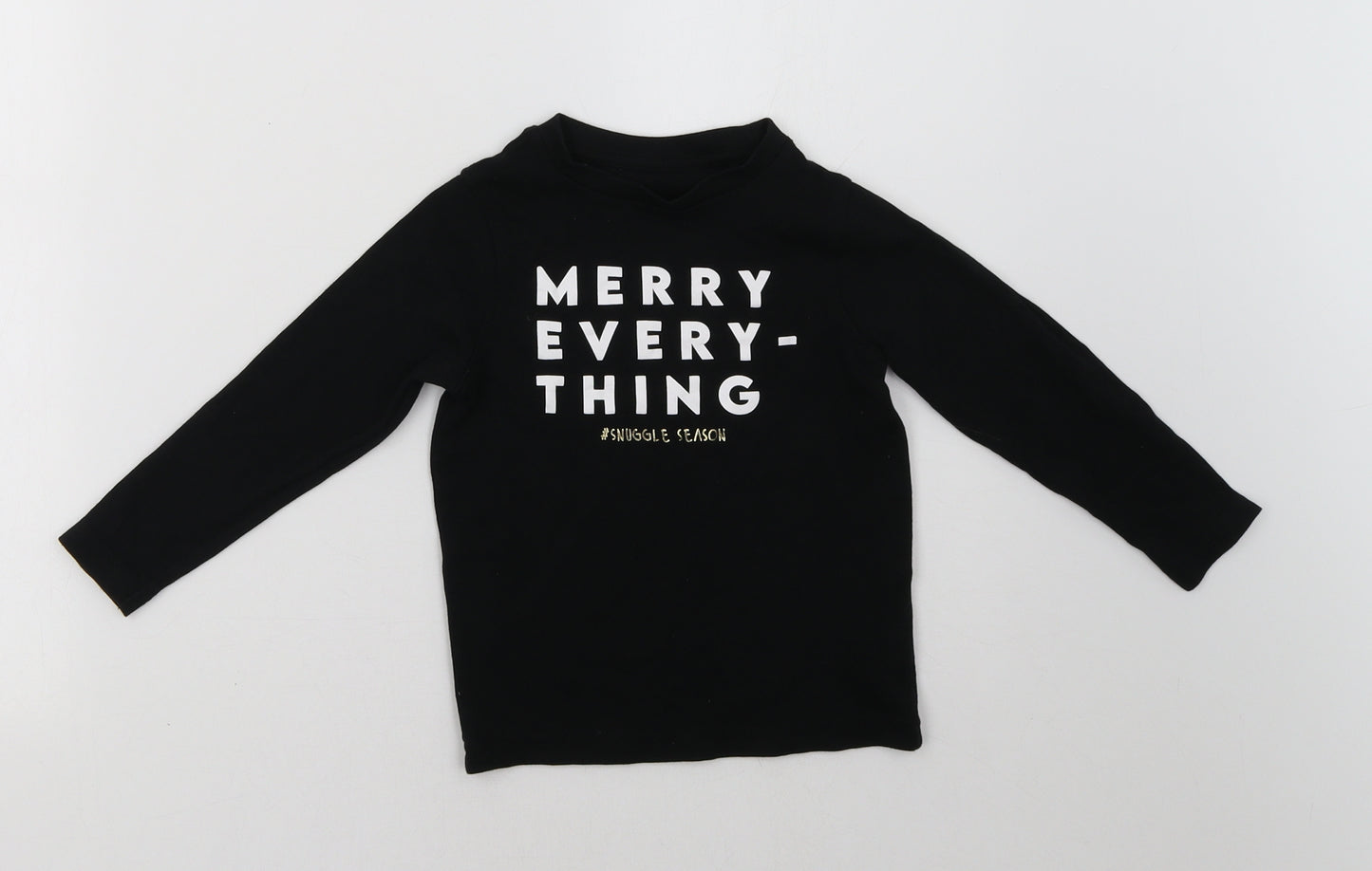 George Girls Black   Pullover Sweatshirt Size 4-5 Years  - christmas