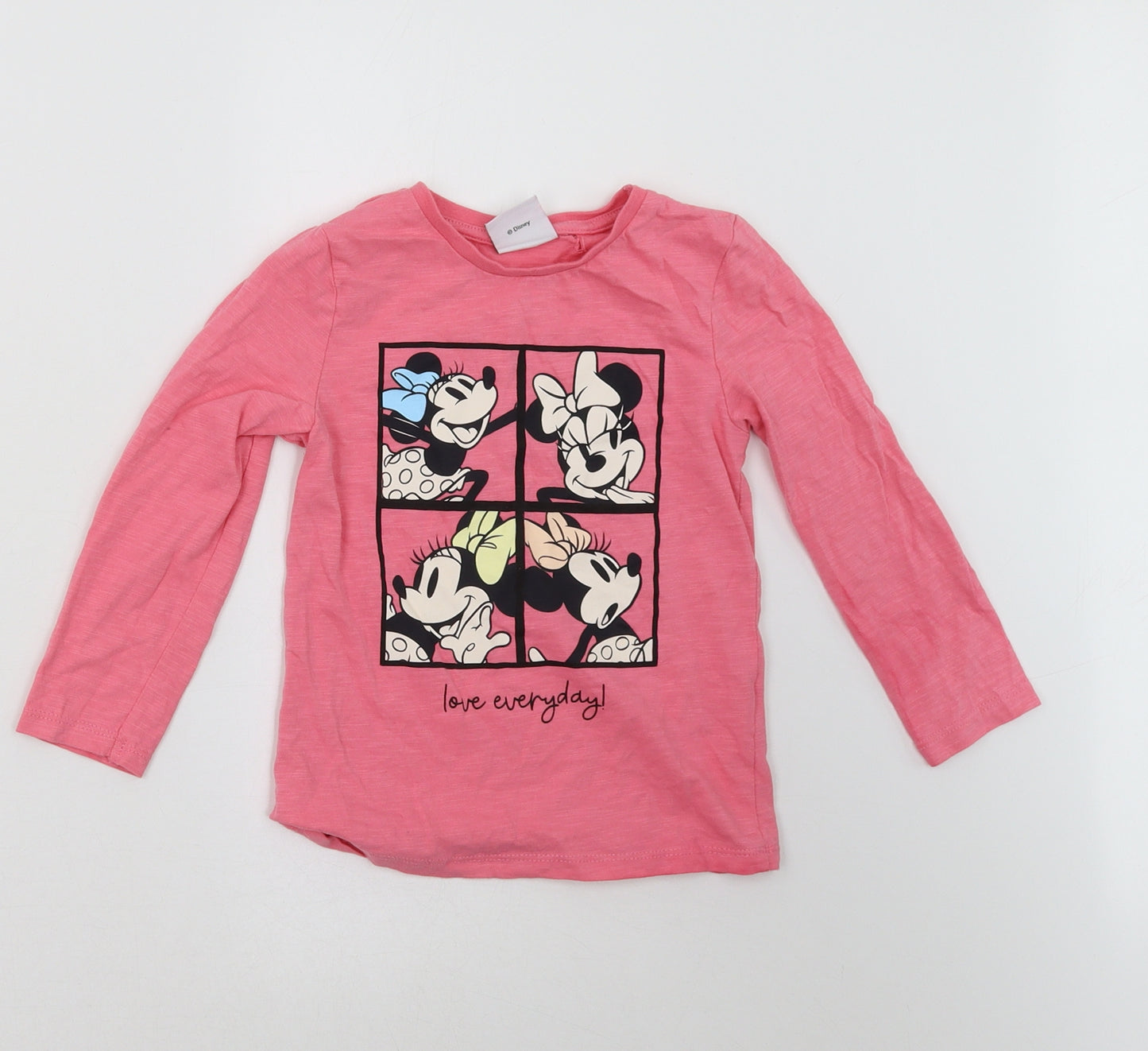 F&F Girls Pink    Pyjama Set Size 4-5 Years  - Minnie Mouse