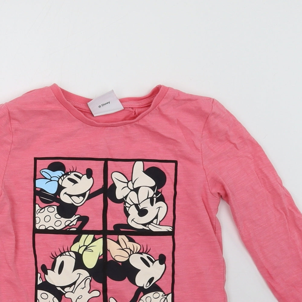 F&F Girls Pink    Pyjama Set Size 4-5 Years  - Minnie Mouse