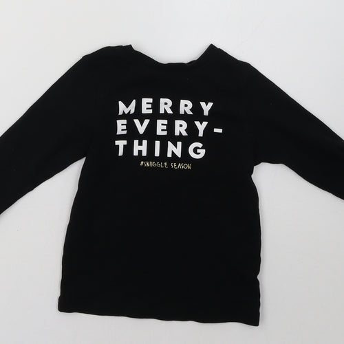 George Boys Black   Pullover Sweatshirt Size 5-6 Years  - christmas
