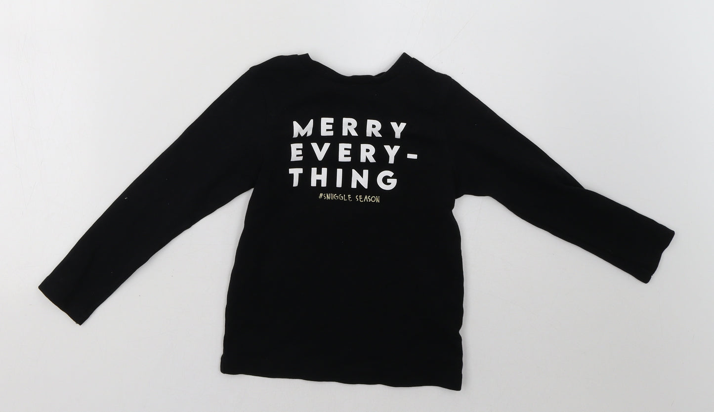 George Boys Black   Pullover Sweatshirt Size 5-6 Years  - christmas