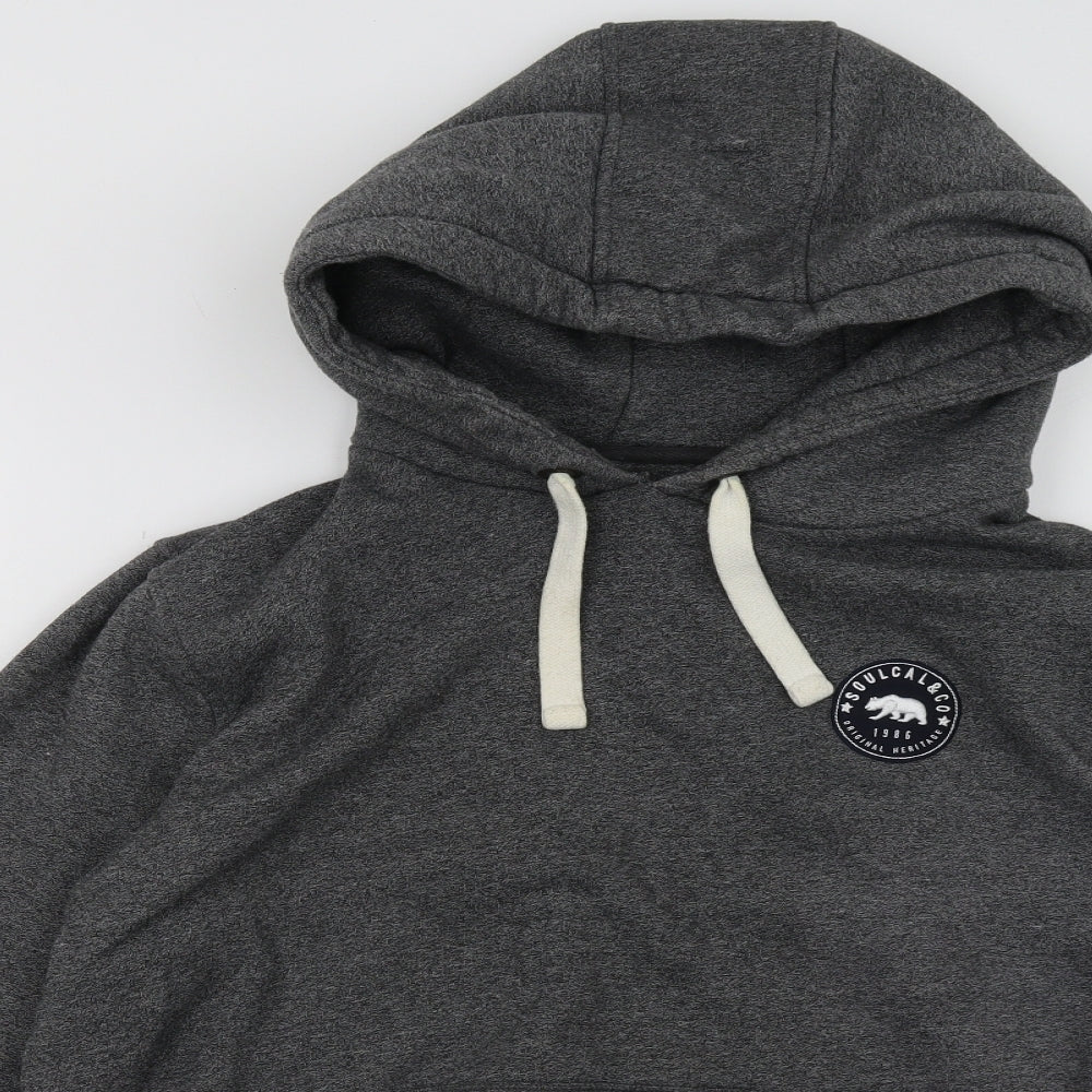 SoulCal&Co Mens Grey   Pullover Hoodie Size 2XL