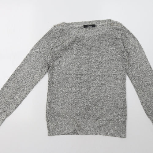 BM Womens Grey   Pullover Sweatshirt Size S
