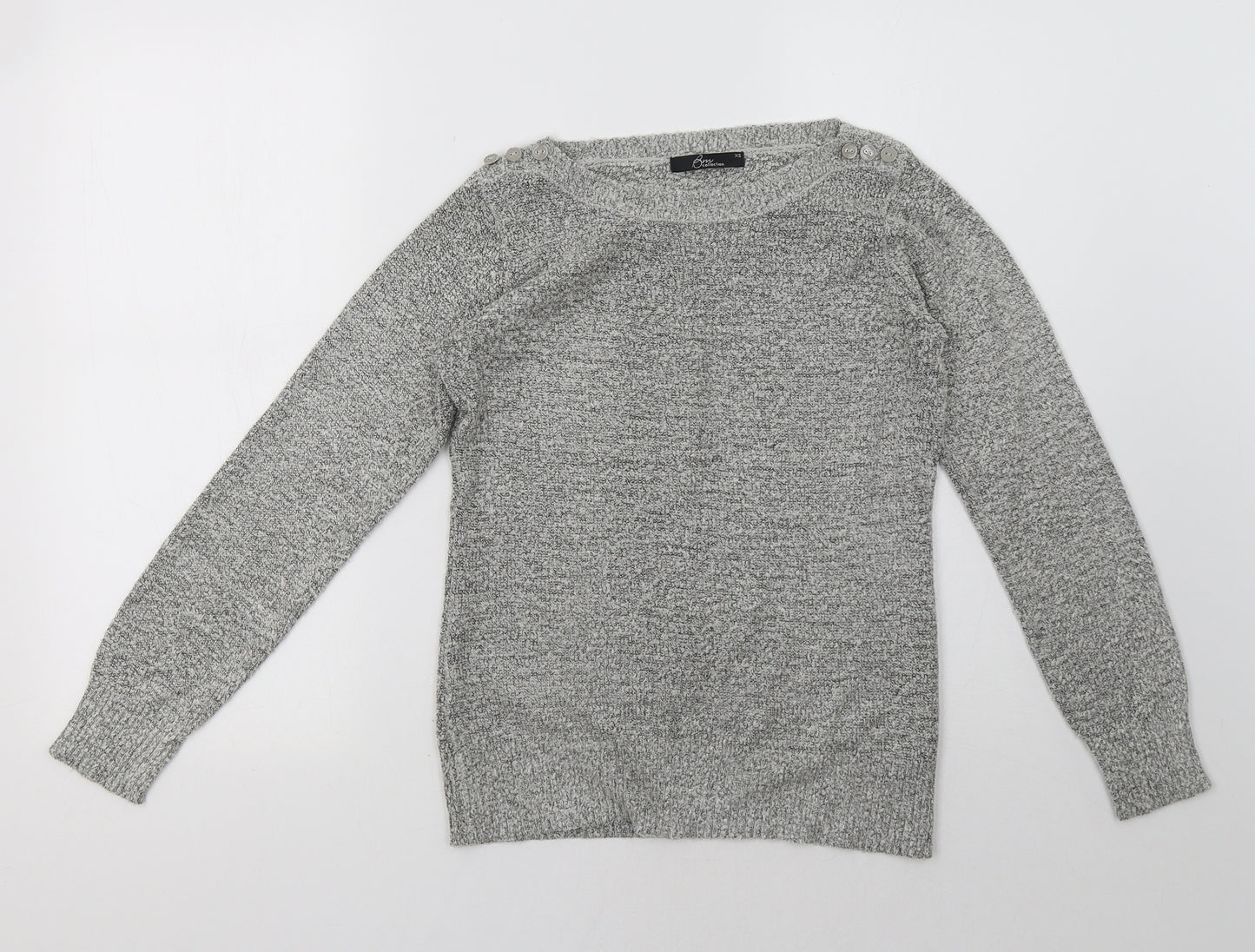 BM Womens Grey   Pullover Sweatshirt Size S