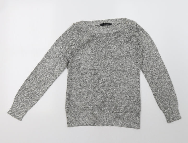 BM Womens Grey   Pullover Sweatshirt Size S