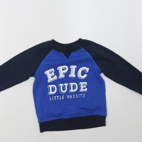 George Boys Blue   Pullover Sweatshirt Size 3-4 Years