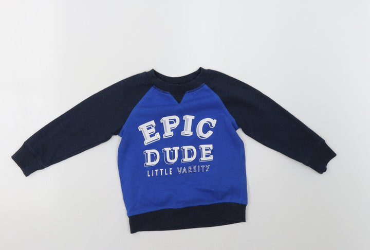 George Boys Blue   Pullover Sweatshirt Size 3-4 Years