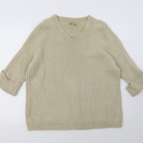 Great Plains Womens Beige   Pullover Sweatshirt Size S
