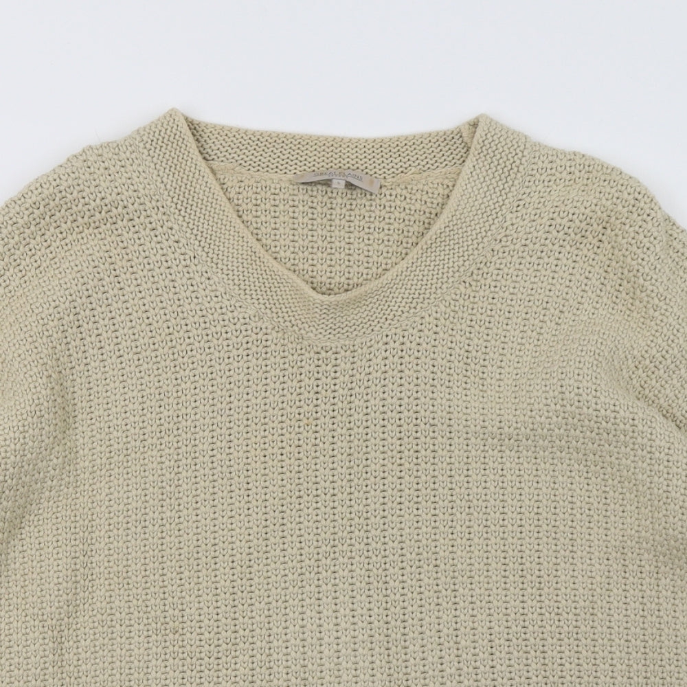 Great Plains Womens Beige   Pullover Sweatshirt Size S