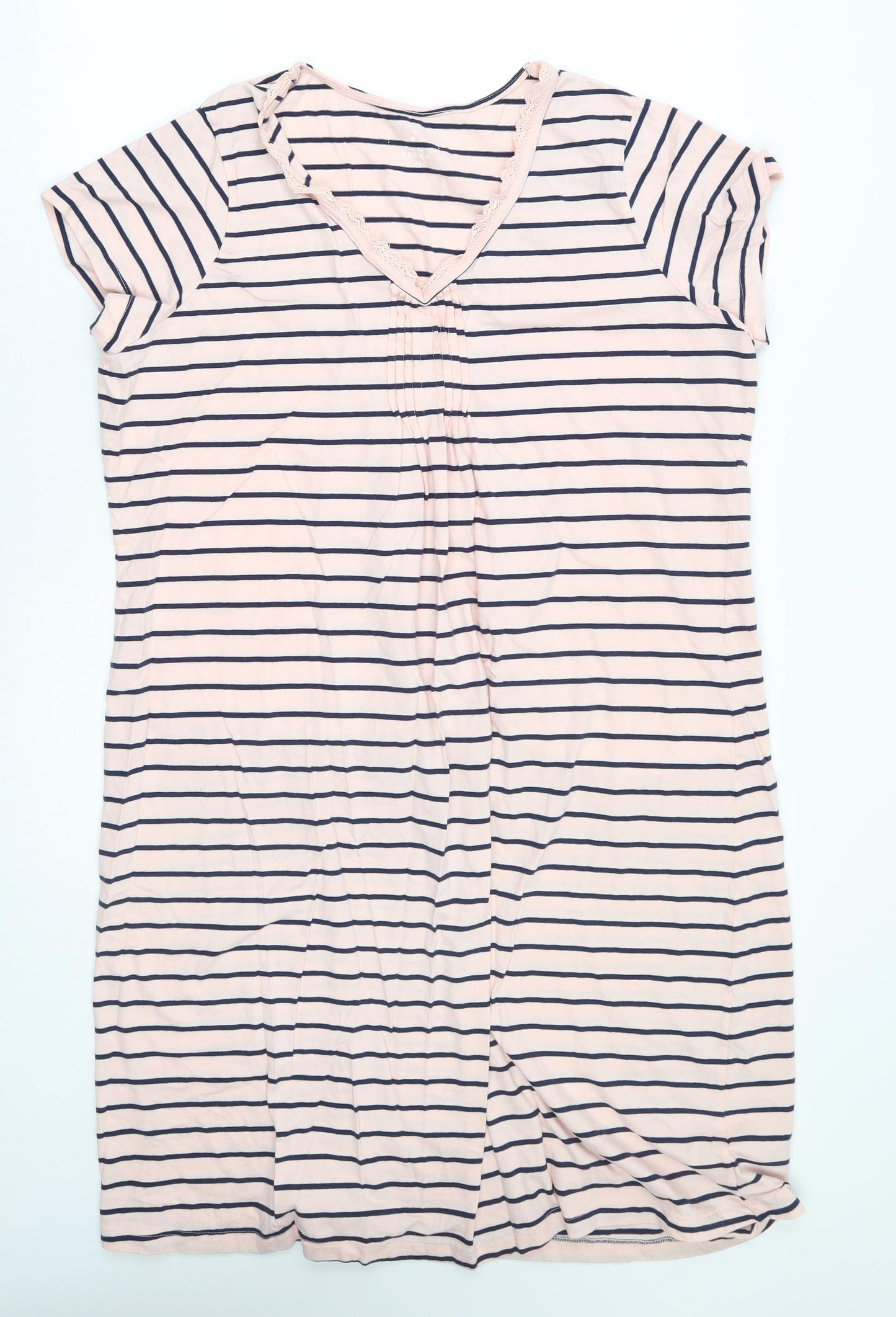 Matalan Womens Pink Striped  Top Dress Size XL