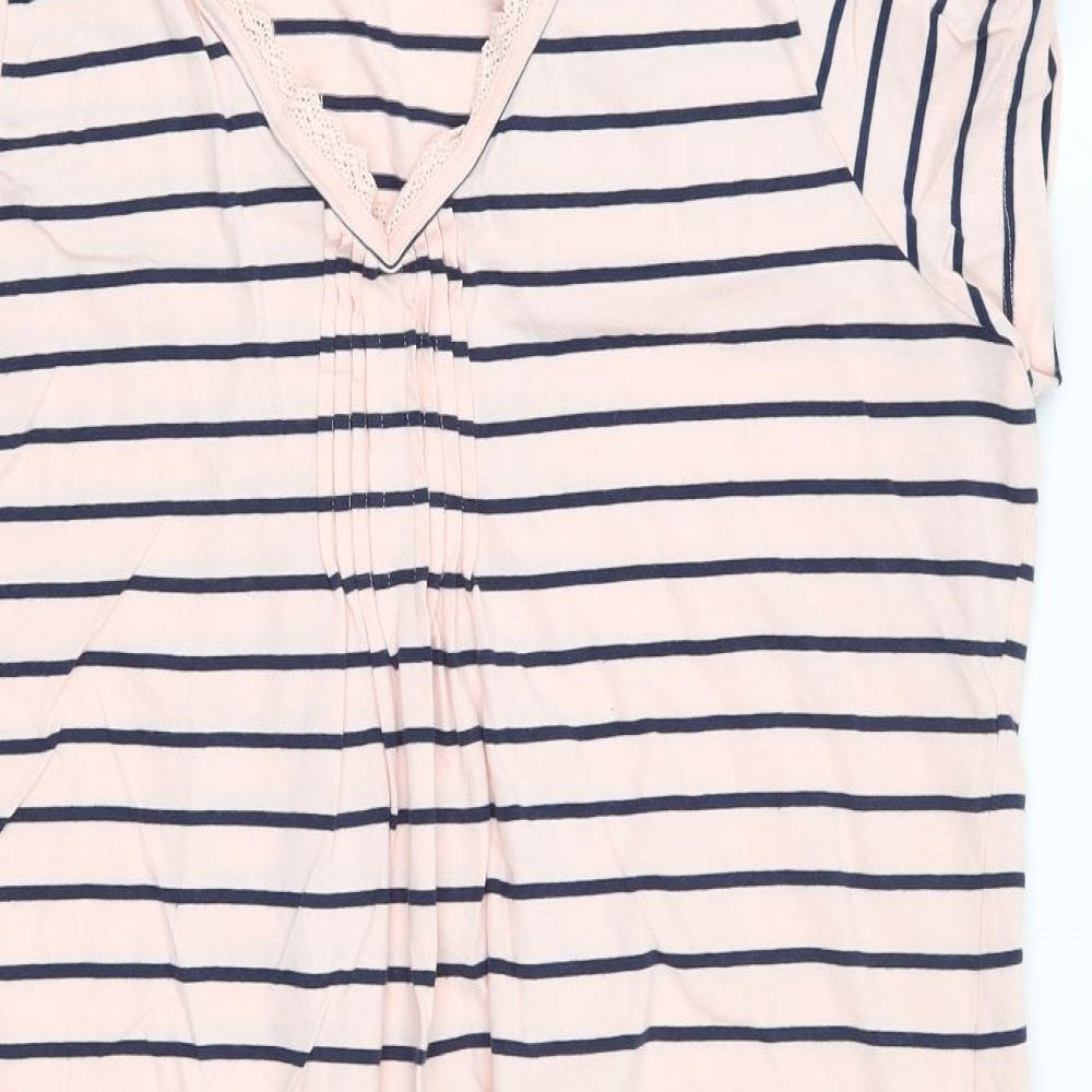 Matalan Womens Pink Striped  Top Dress Size XL