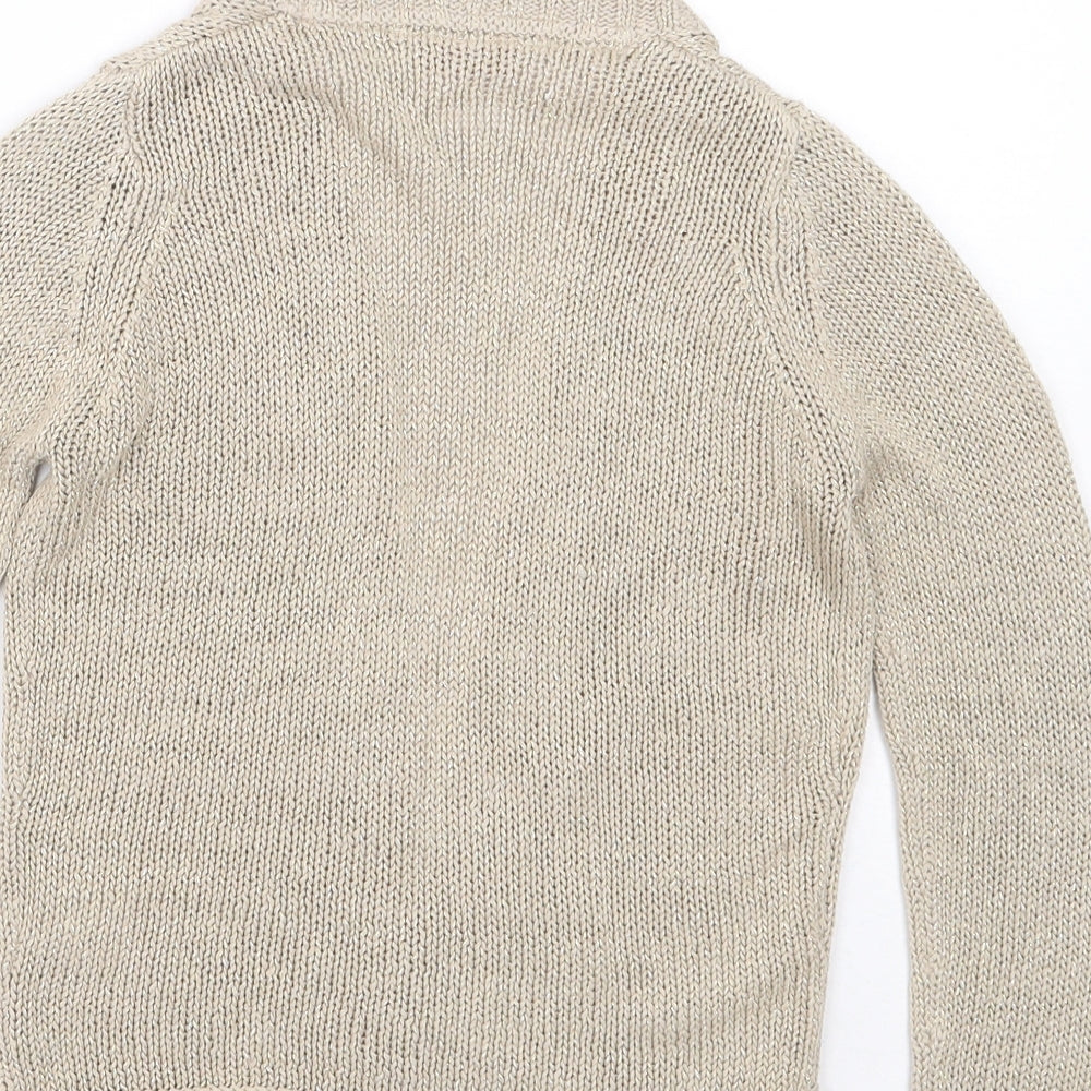 Matalan Girls Beige   Cardigan Jumper Size 6-7 Years