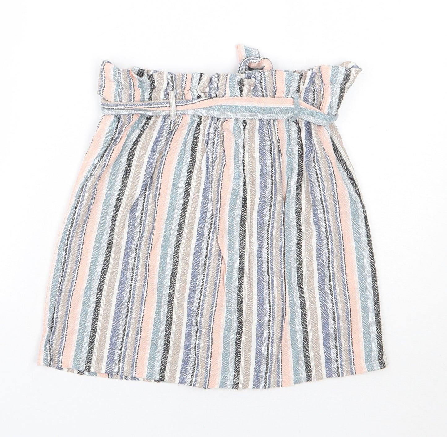 Newlook Womens White Striped  A-Line Skirt Size 10