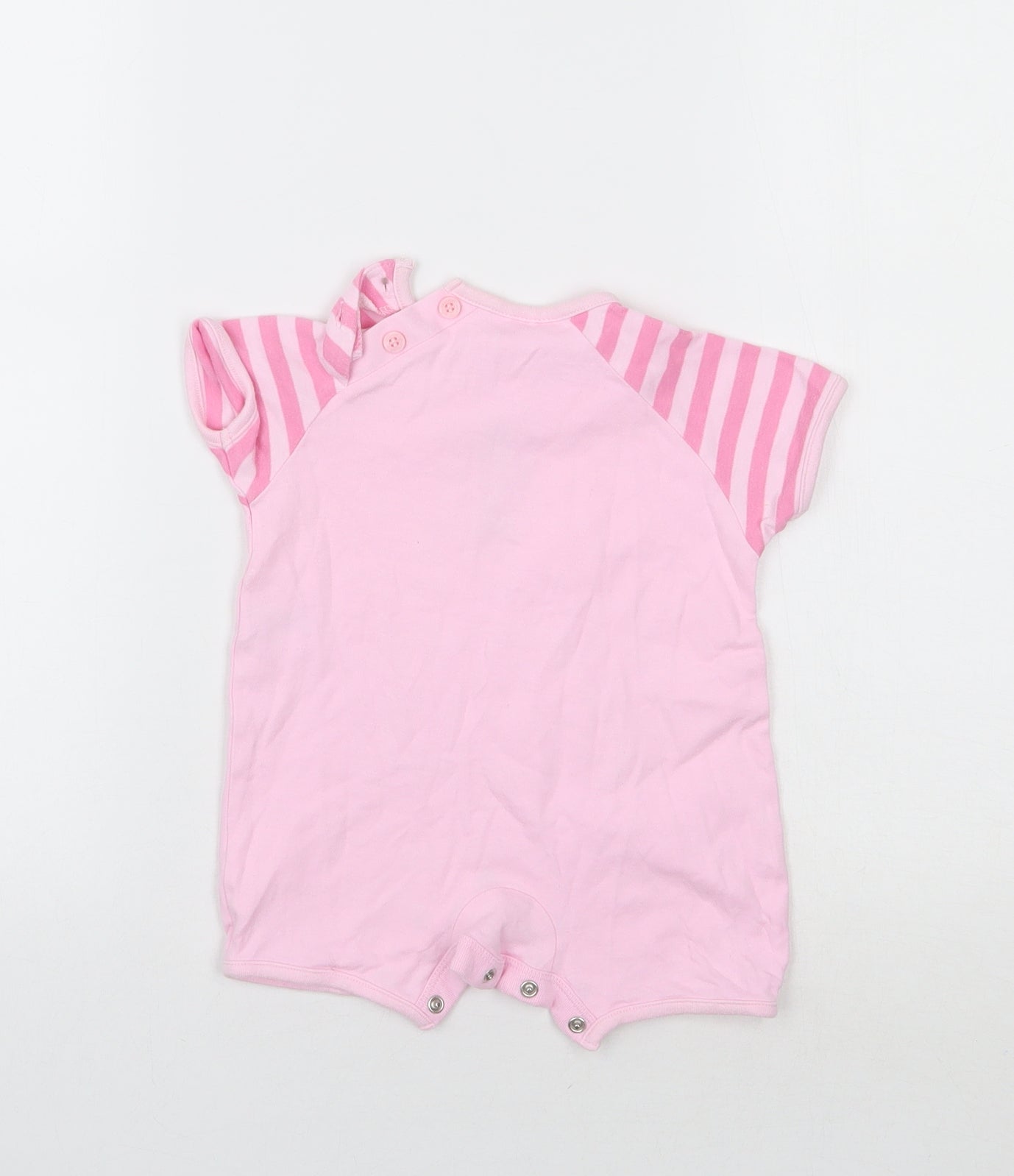 Matalan Girls Pink Striped  Babygrow One-Piece Size 3-6 Months