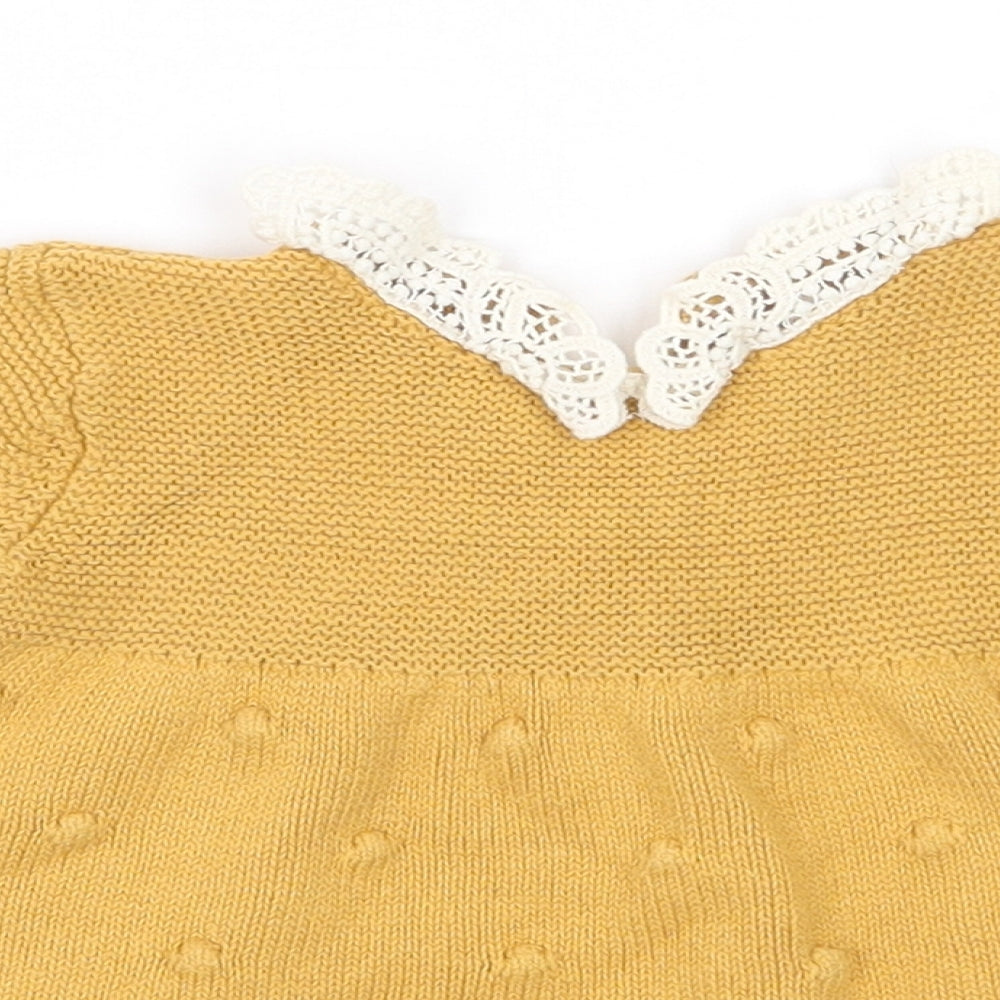 Mammas & Pappas Girls Yellow   A-Line  Size 0-3 Months