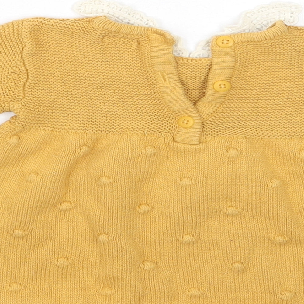 Mammas & Pappas Girls Yellow   A-Line  Size 0-3 Months