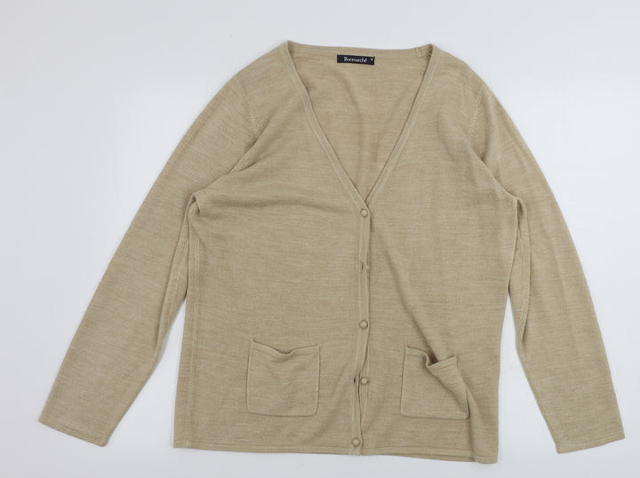 Bonmarché Womens Beige Cardigan Jumper Size M
