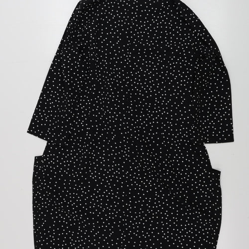 QED London Womens Black Polka Dot  A-Line  Size 16