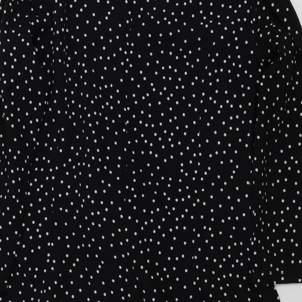 QED London Womens Black Polka Dot  A-Line  Size 16