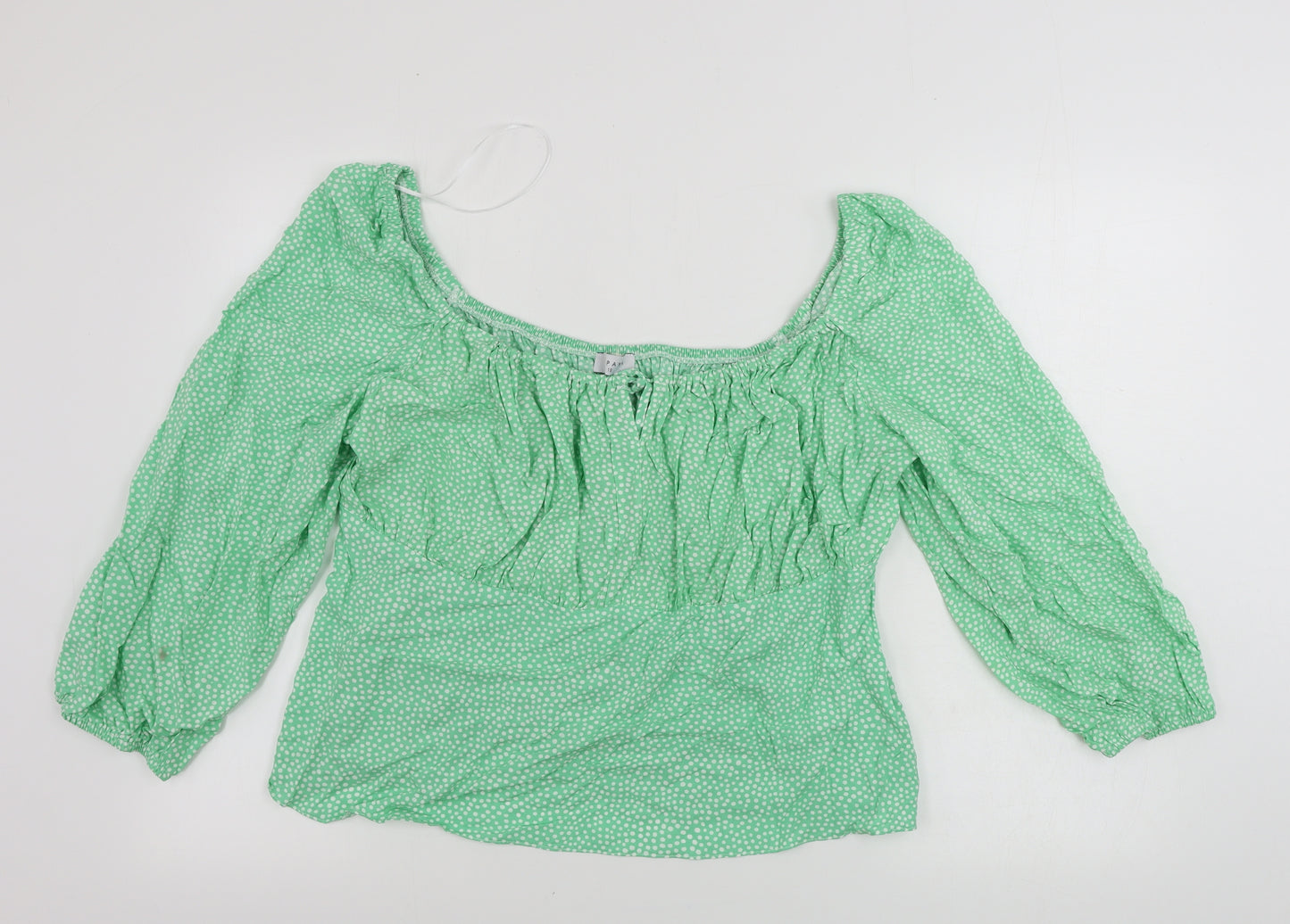 Matalan  Womens Green Polka Dot  Basic Blouse Size 18