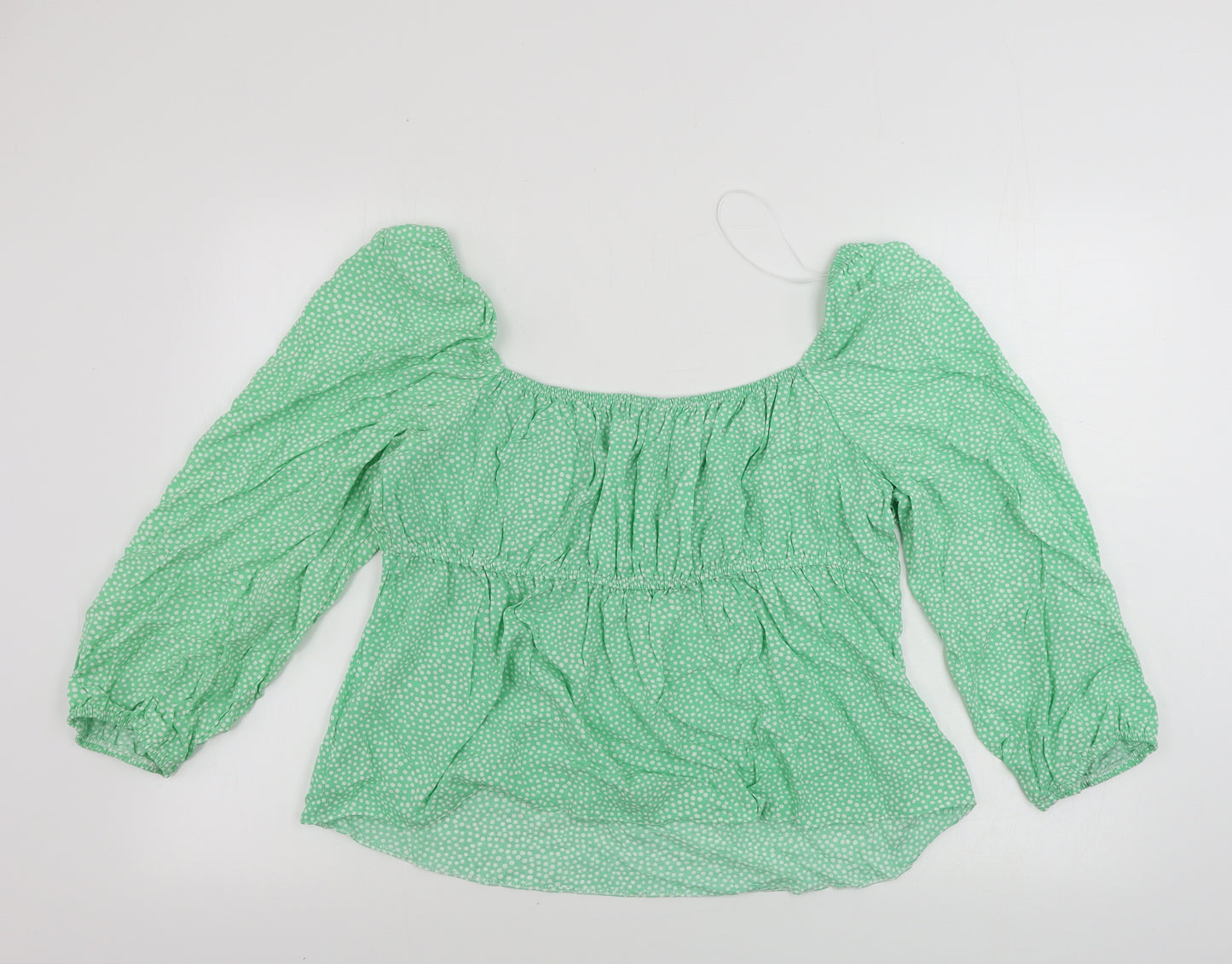 Matalan  Womens Green Polka Dot  Basic Blouse Size 18