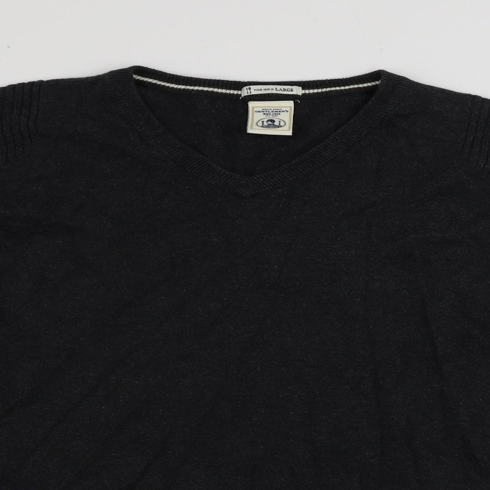 Gentlemen's Relish  Mens Grey   Pullover Jumper Size L