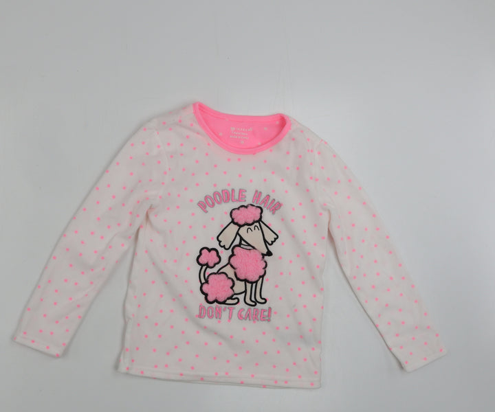 Primark Girls Ivory Polka Dot Pullover Jumper Size 7-8 Years