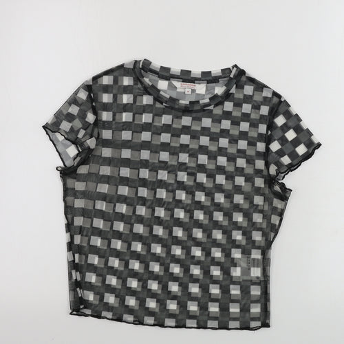 Clockhouse  Womens Grey Check  Basic T-Shirt Size M