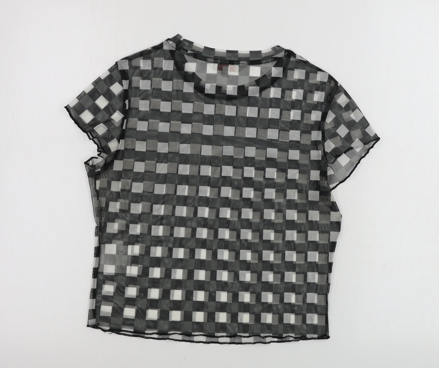 Clockhouse  Womens Grey Check  Basic T-Shirt Size M