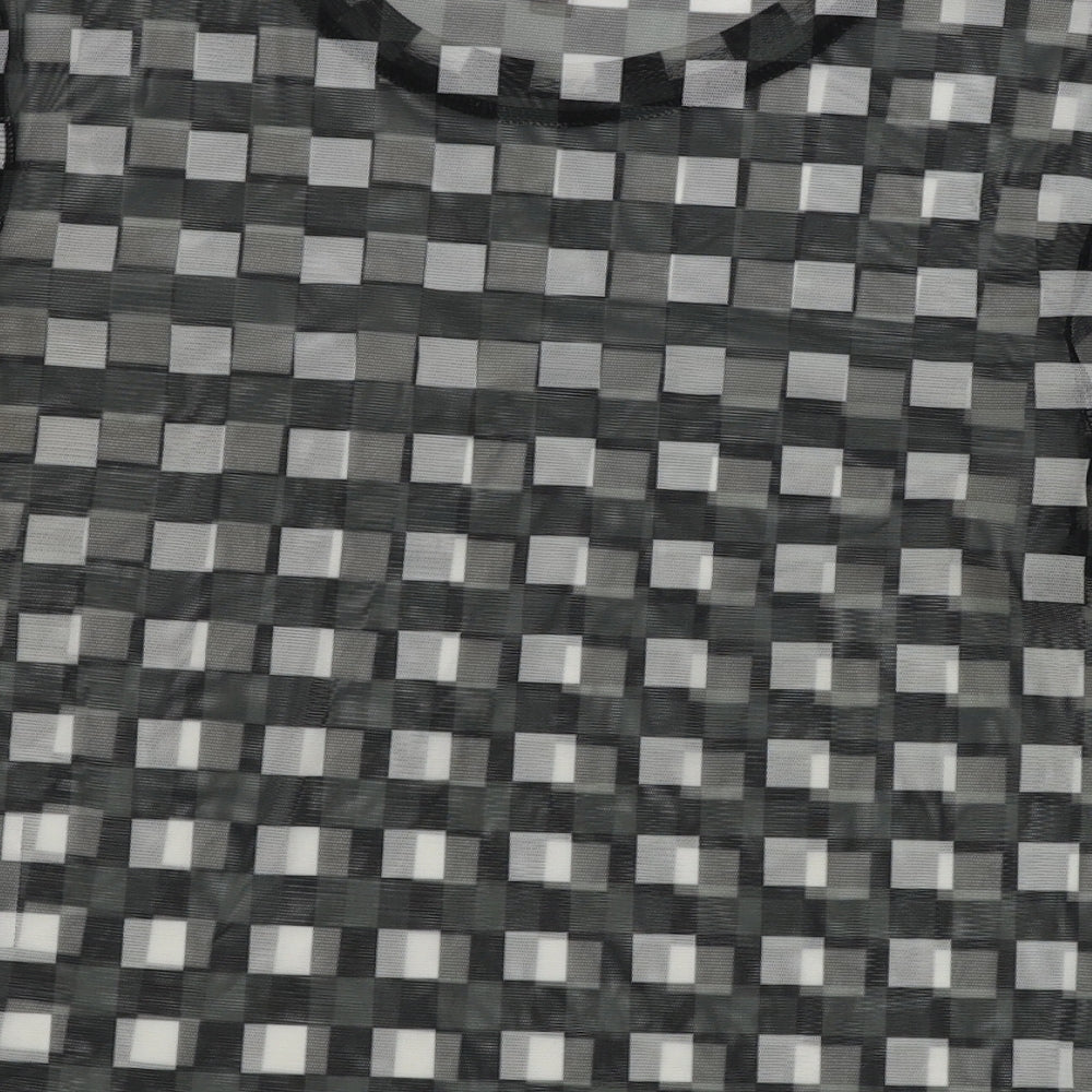 Clockhouse  Womens Grey Check  Basic T-Shirt Size M