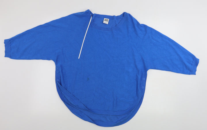 VERO MODA Womens Blue Pullover Jumper Size M