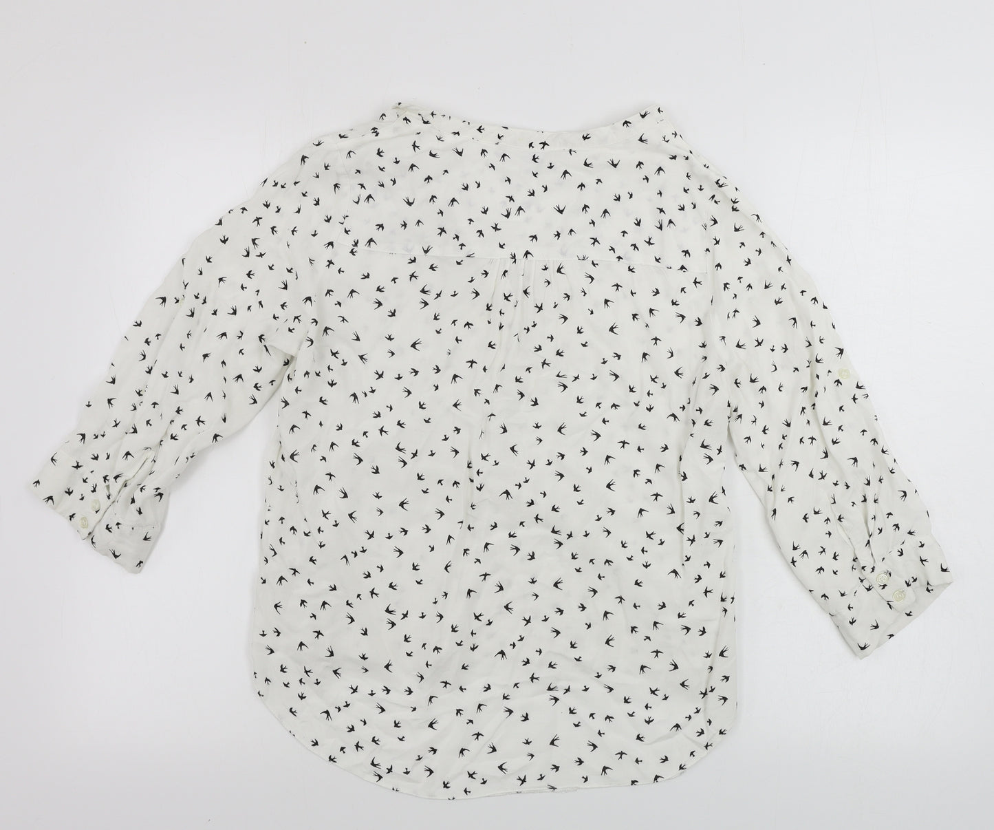 Atmosphere  Womens White Animal Print  Basic Blouse Size 10