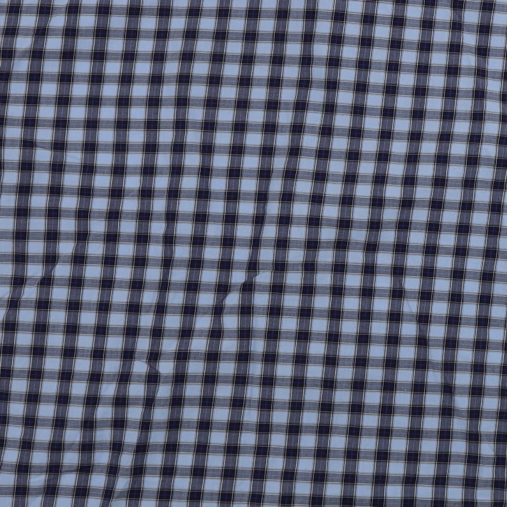 Marks and Spencer  Mens Blue Check   Button-Up Size XL