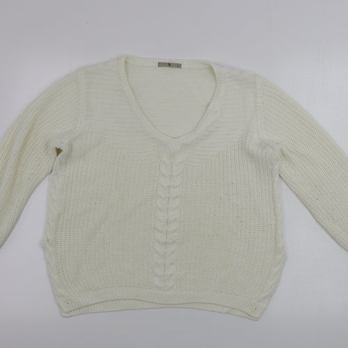 TU Womens Ivory   Pullover Jumper Size 14