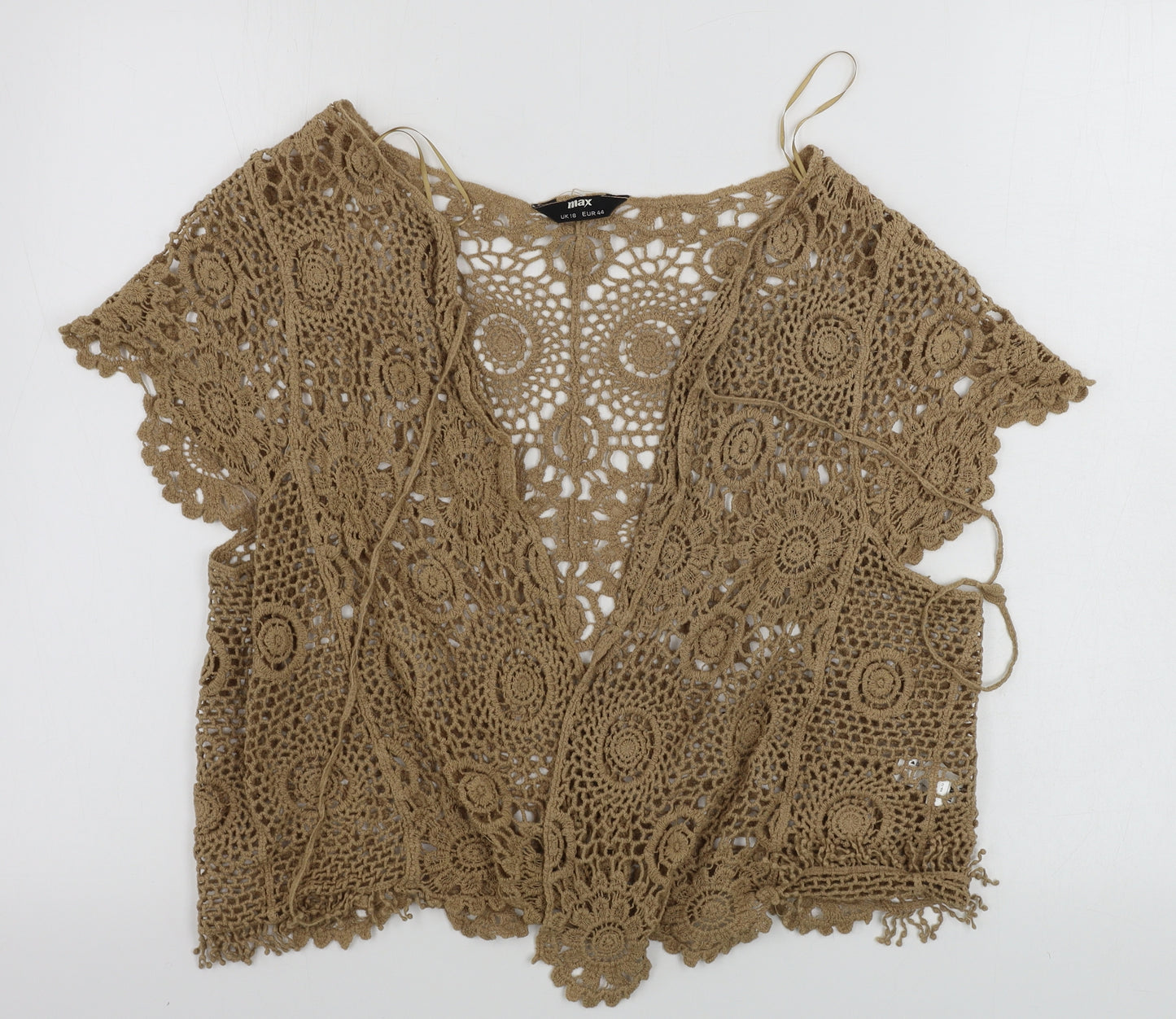 max Womens Brown   Cardigan Jumper Size 18