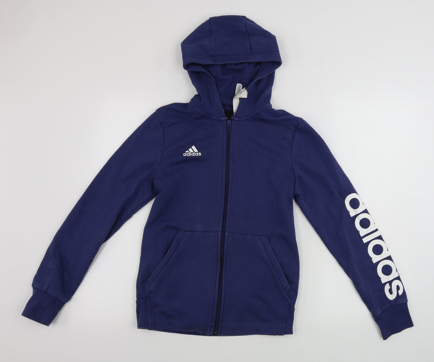 adidas  Boys Blue   Full Zip Jumper Size 13-14 Years