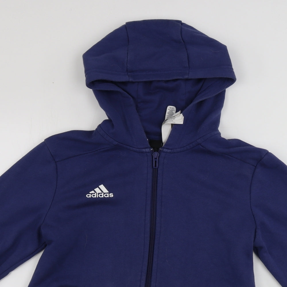 adidas  Boys Blue   Full Zip Jumper Size 13-14 Years