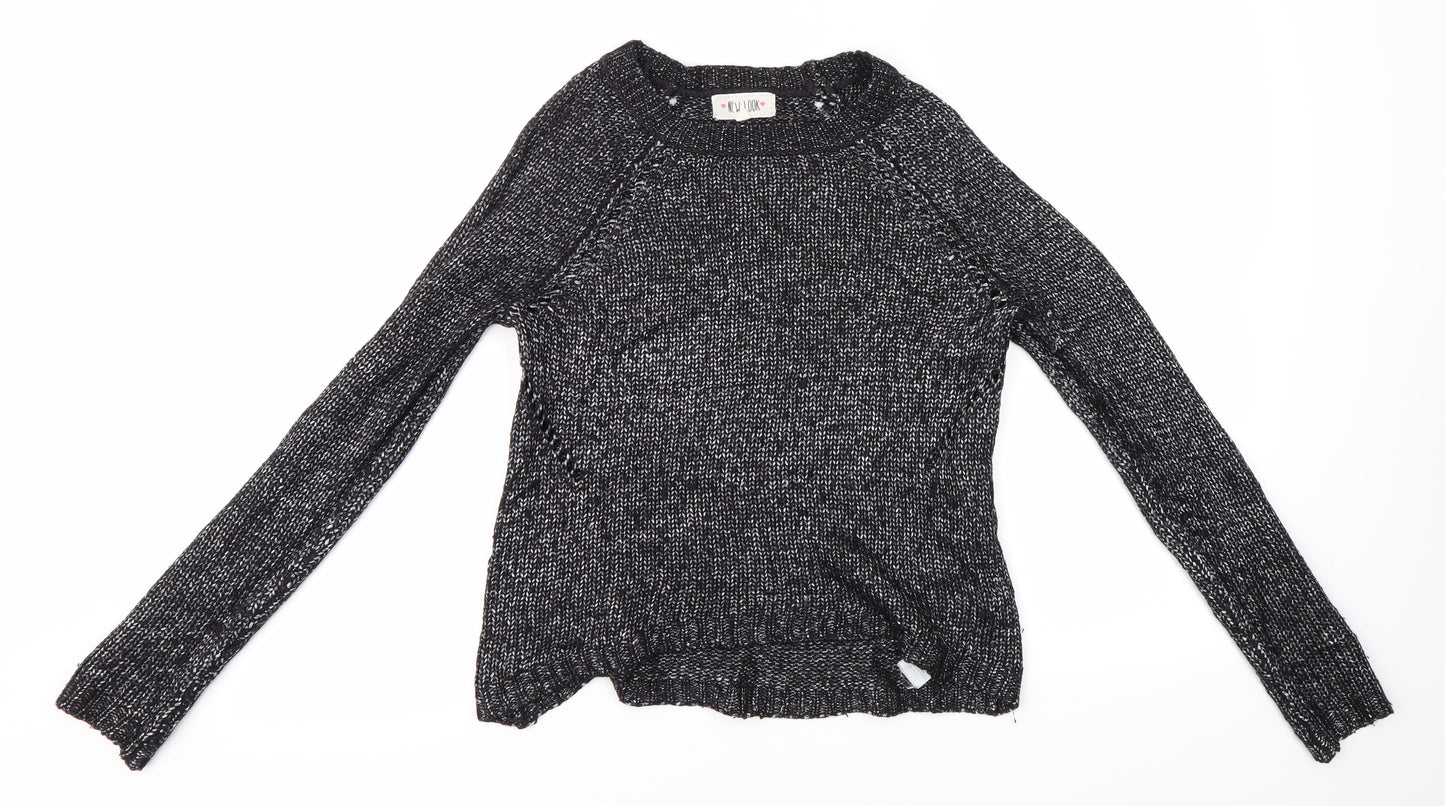 New Look Womens Black   Pullover Jumper Size 10