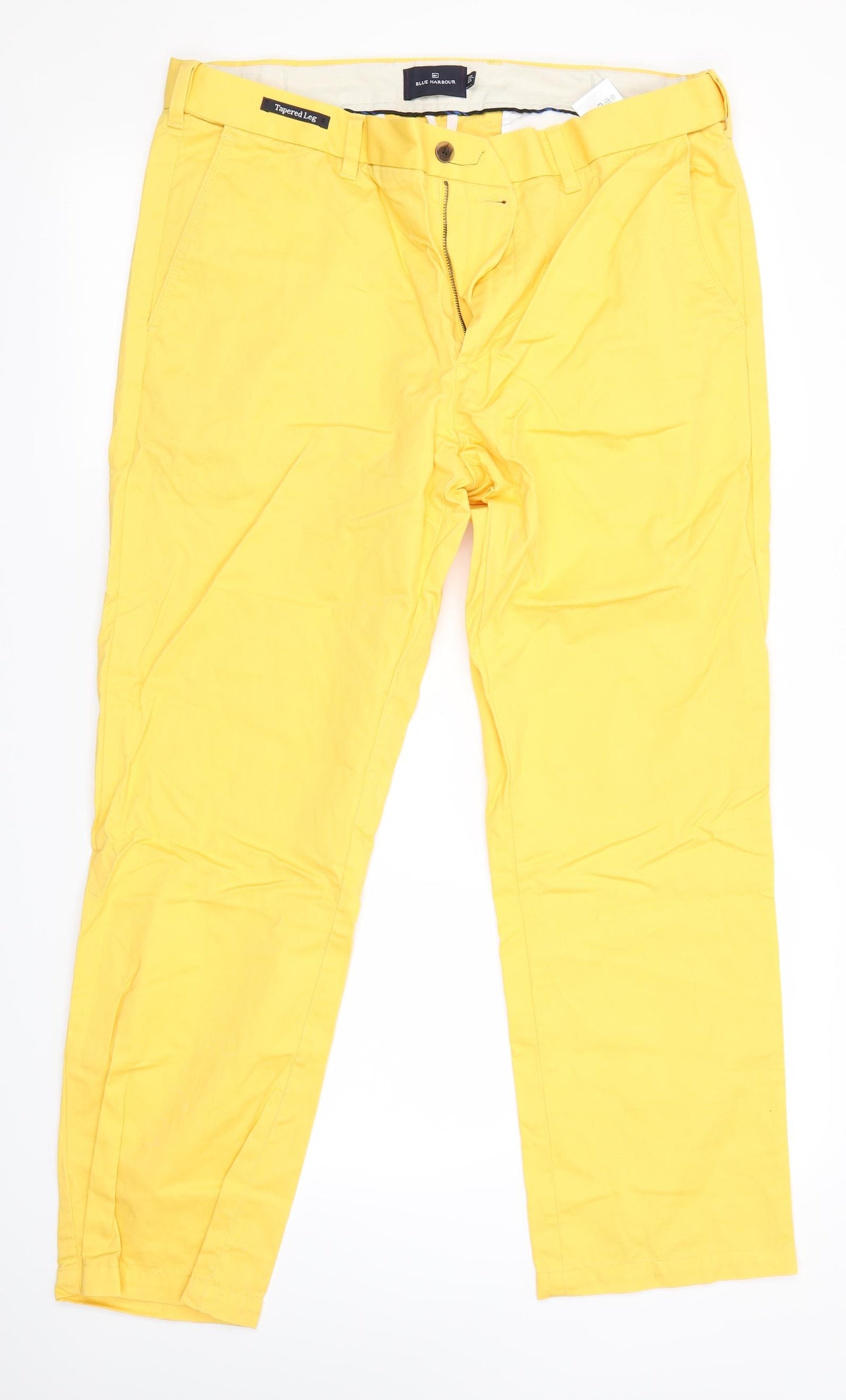M&S Mens Yellow   Trousers  Size 36 in L29 in - Tapered leg