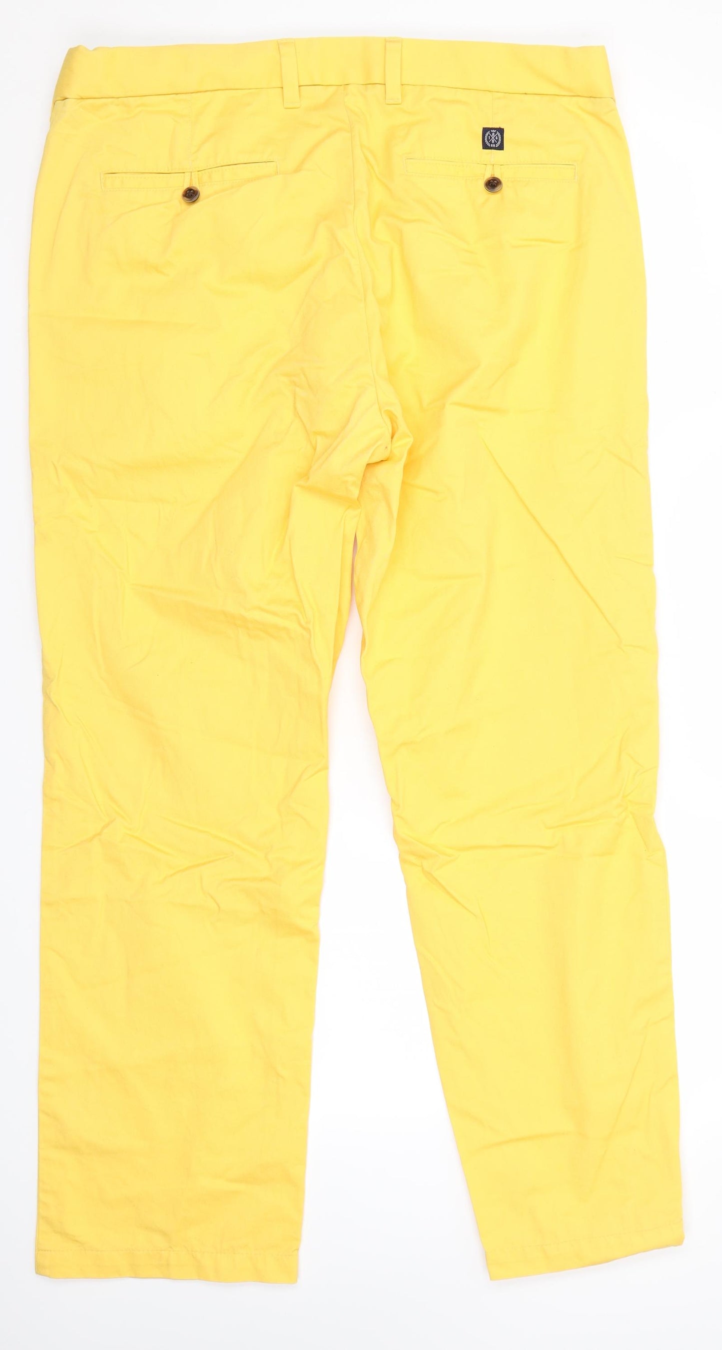M&S Mens Yellow   Trousers  Size 36 in L29 in - Tapered leg